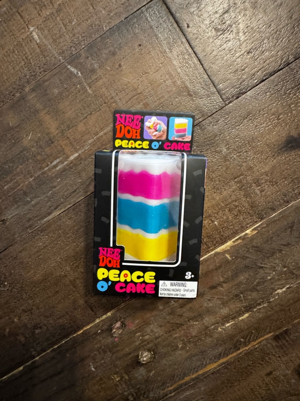 NeeDoh Peace O' Cake Colorful Stacking Toy - Pink, Blue, Yellow